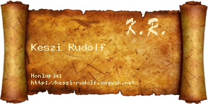 Keszi Rudolf névjegykártya